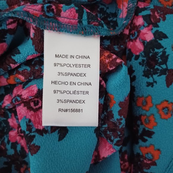 Cheztu Floral Print Wrap Dress Size 8 - Picture 7 of 8